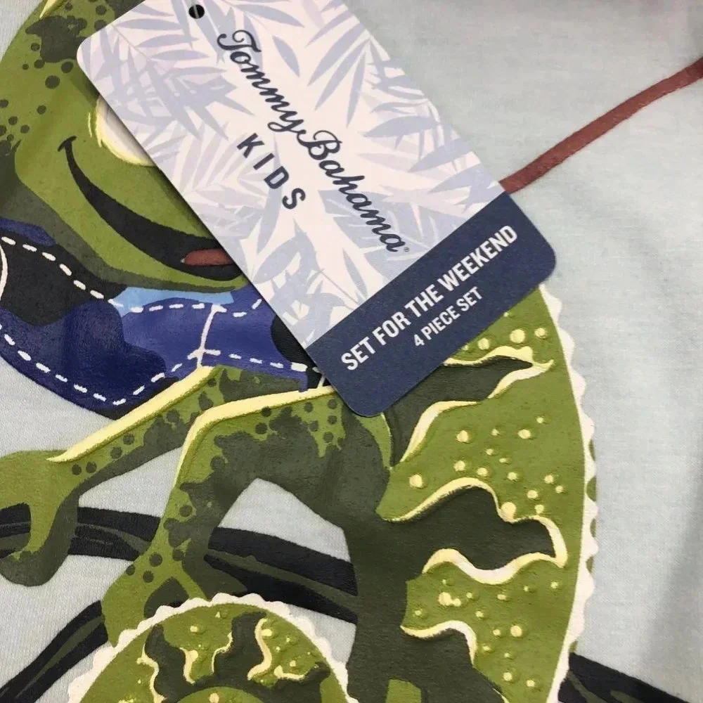 NWT 2t tommy bahama kids boy 4pc jogger set lizard